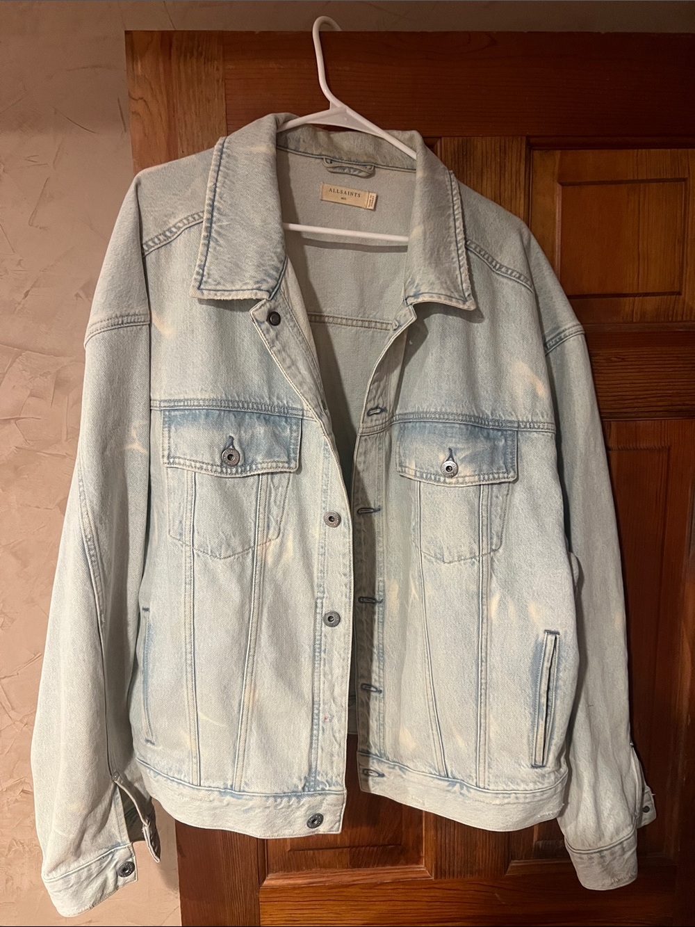 AllSaints Light Wash Denim Jacket - Faded Blue